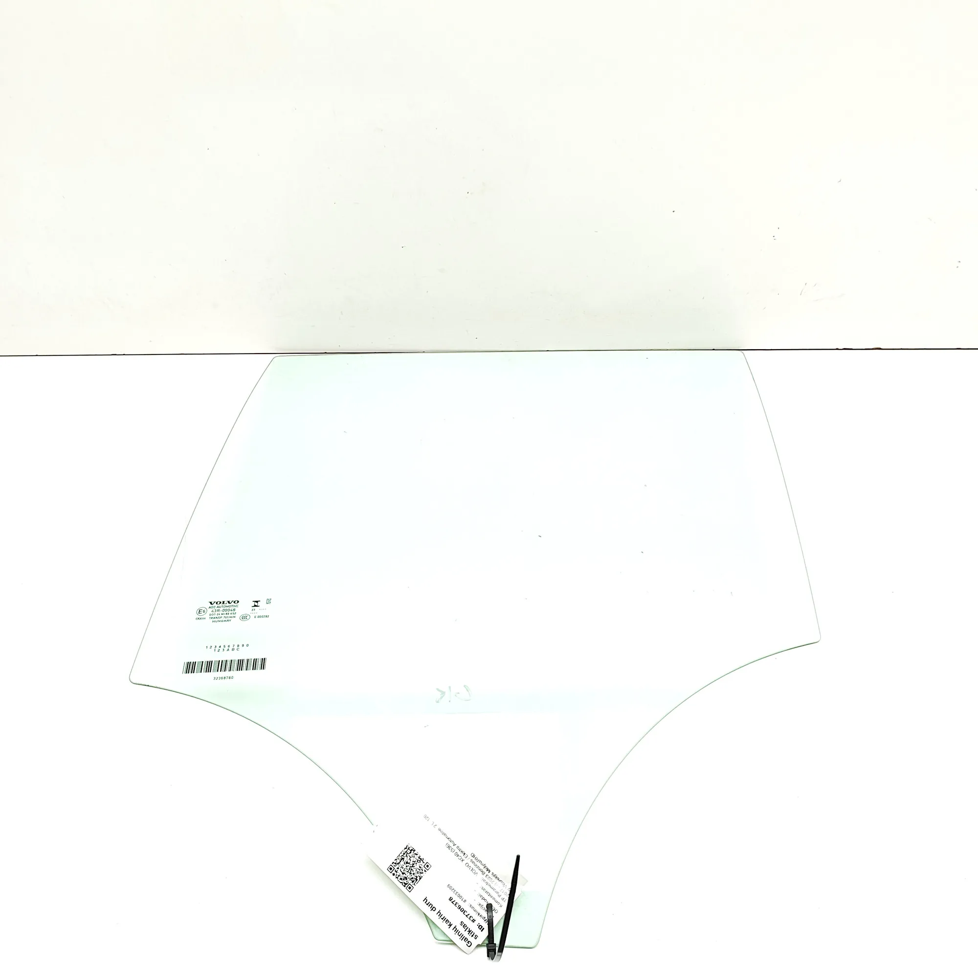 VOLVO XC40 Rear Left Door Window 32368780 2023 37306378