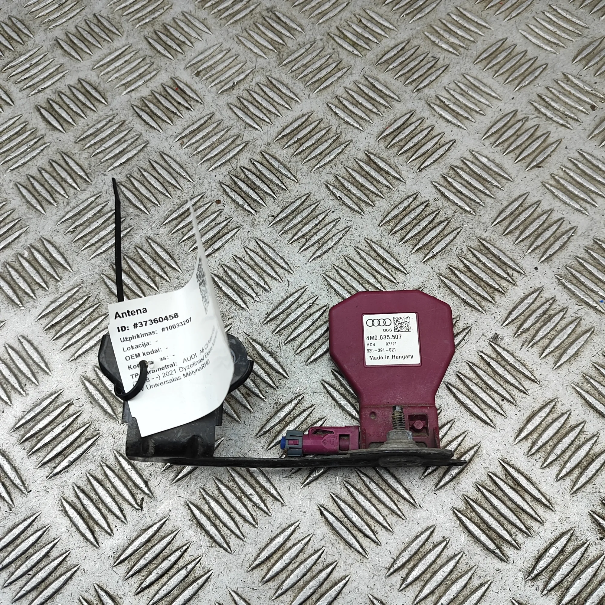 AUDI A6 C8 Avant 4K Telephone Antenna 4M0035507 3.0 Hybrid 210kw 2021 37360458