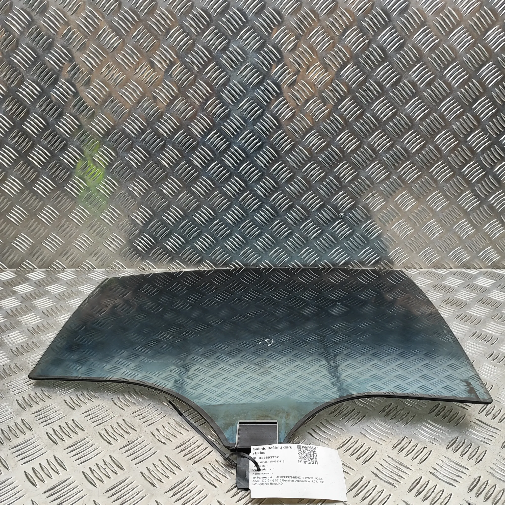 MERCEDES-BENZ S W222 Rear Right Door Double Glaze Window A2227305218 36893732