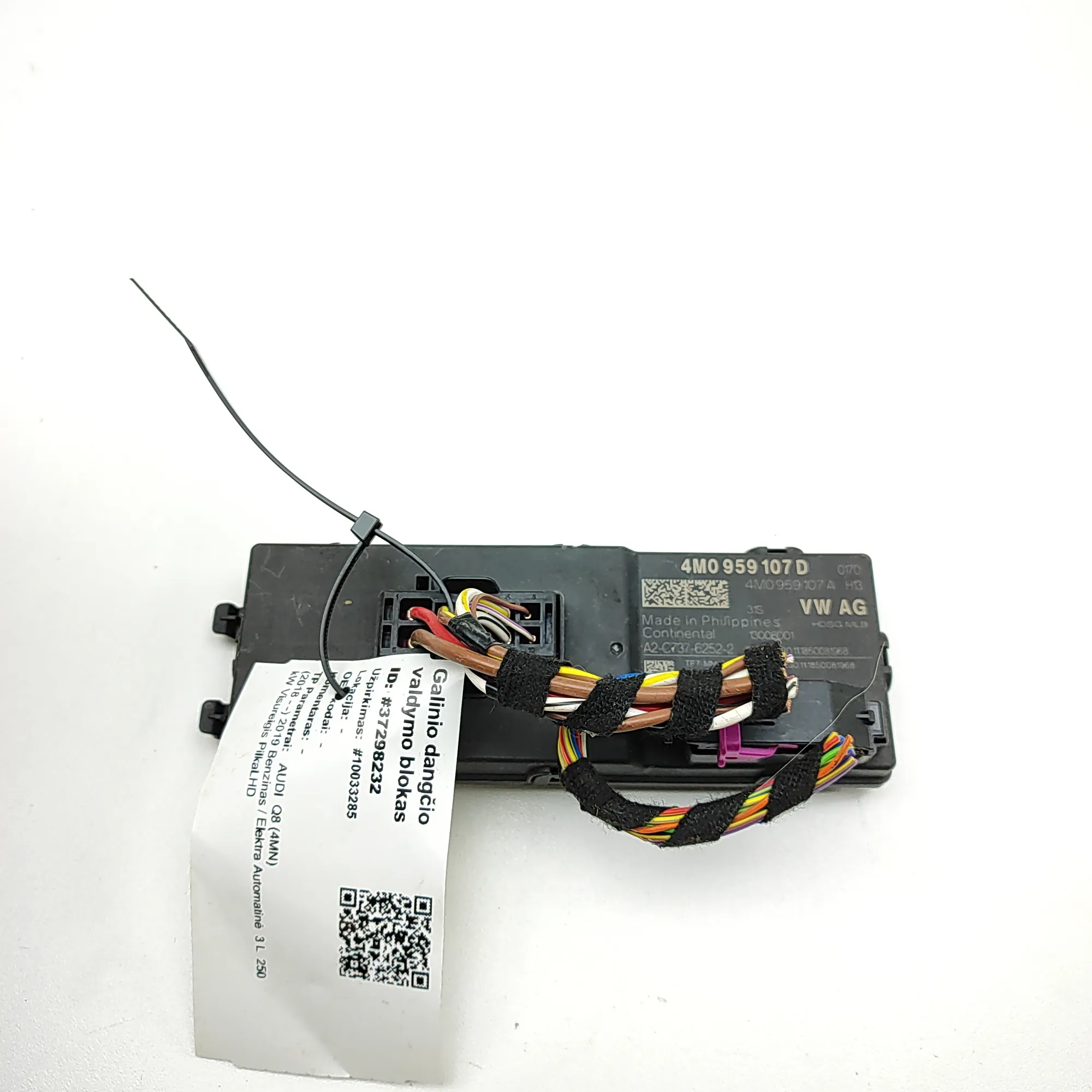 AUDI Q8 4MN Tailgate Bootlid Control Unit 4M0959107A 3.0 Hybrid 250kW 2019