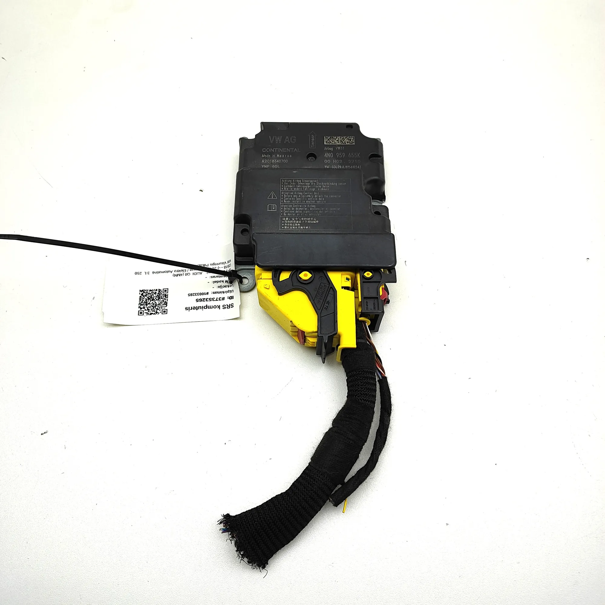AUDI Q8 4MN SRS Control Unit A2C18340700 3.0 Hybrid 250kw 2019 37353265