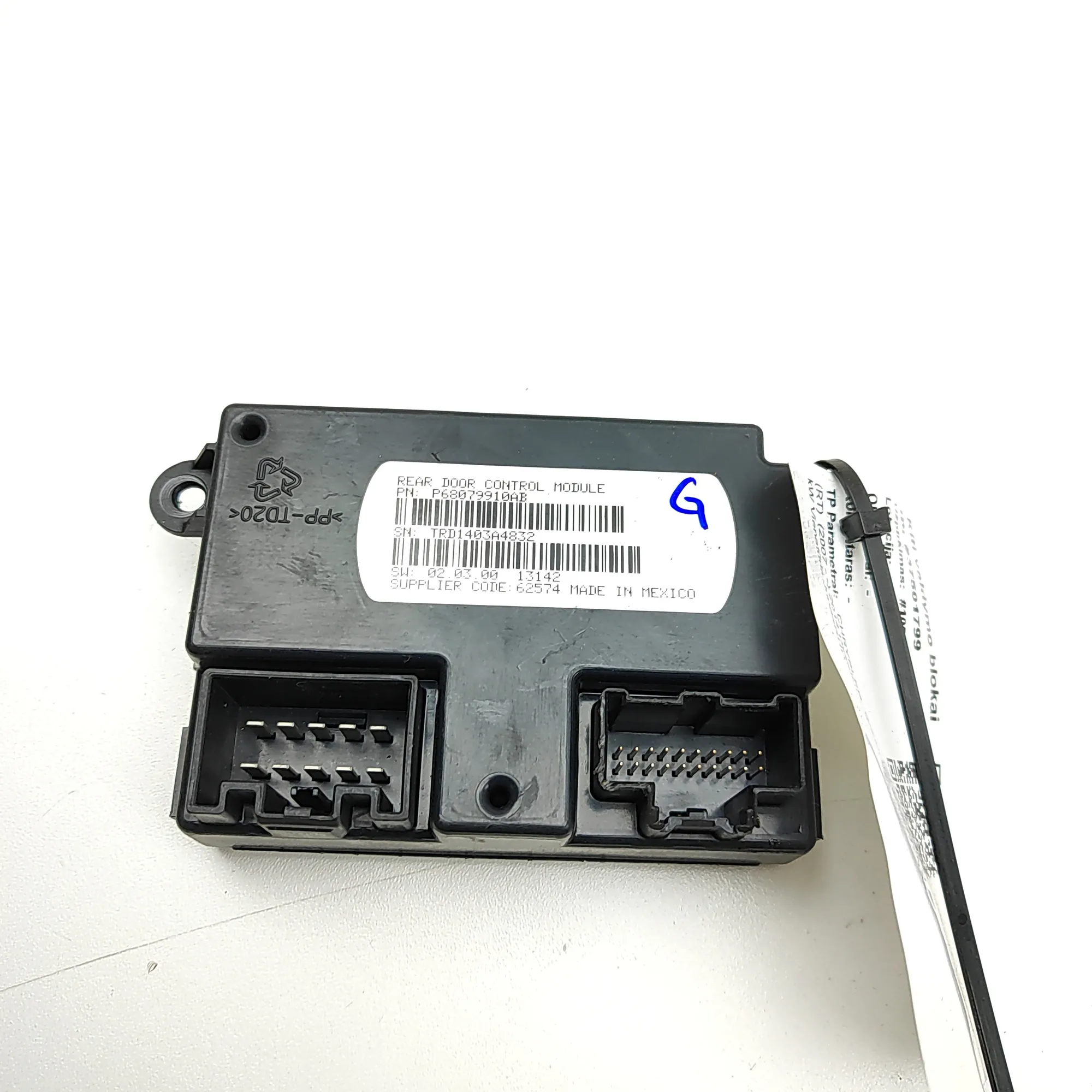 CHRYSLER GRAND VOYAGER MK5 RT Left Sliding Door Control Unit P68079910AB 2014