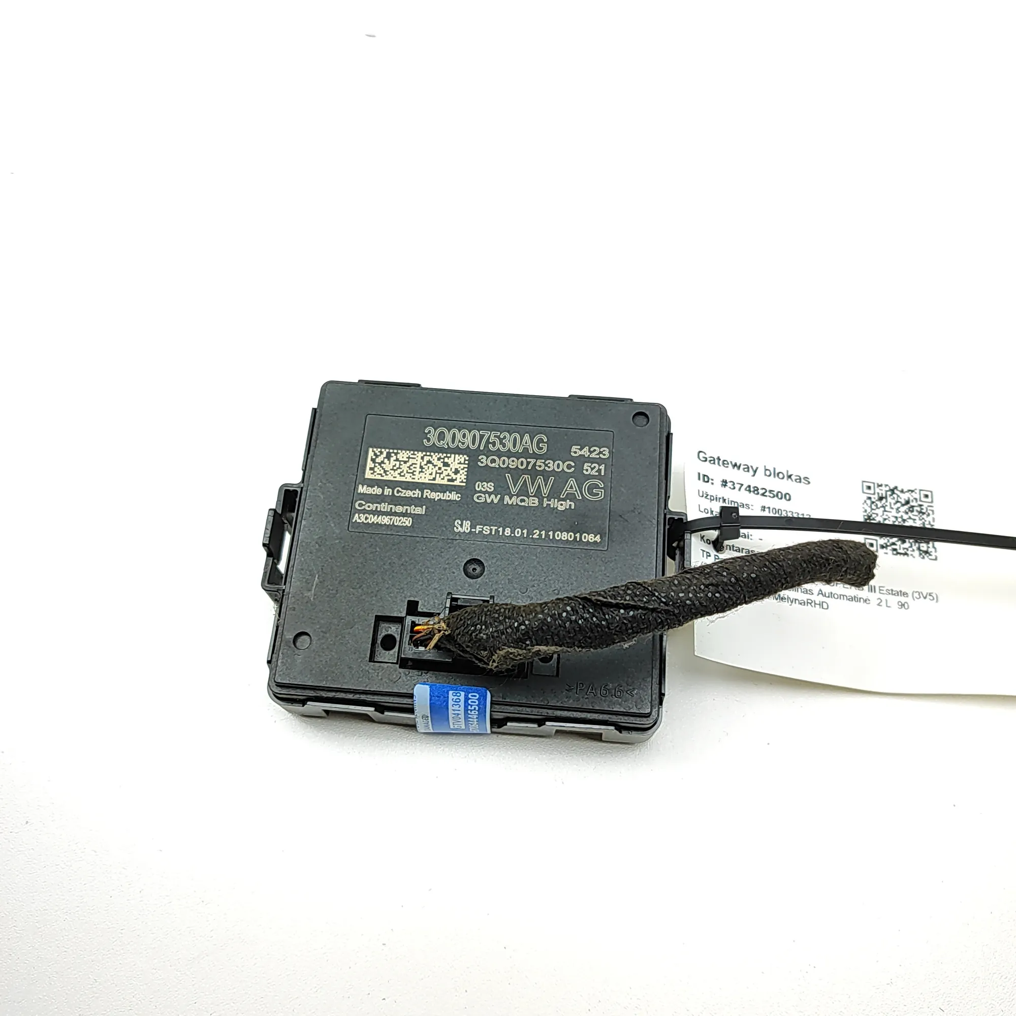 SKODA SUPERB MK3 Estate 3V Gateway Control Unit 3Q0907530C 2.0 Diesel 90kW 2021