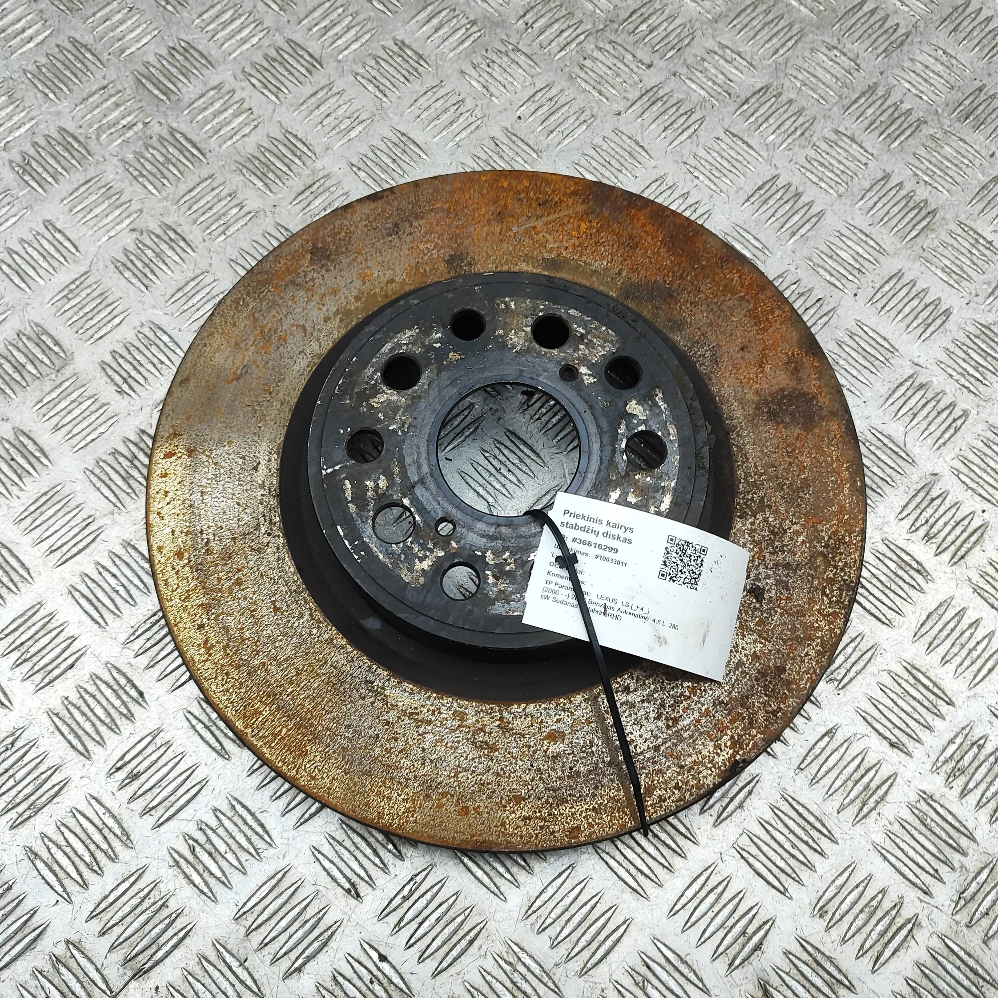 LEXUS LS MK4 XF40 Front Left Brake Disc 43516-50010 4.6 Petrol 280kw 2006